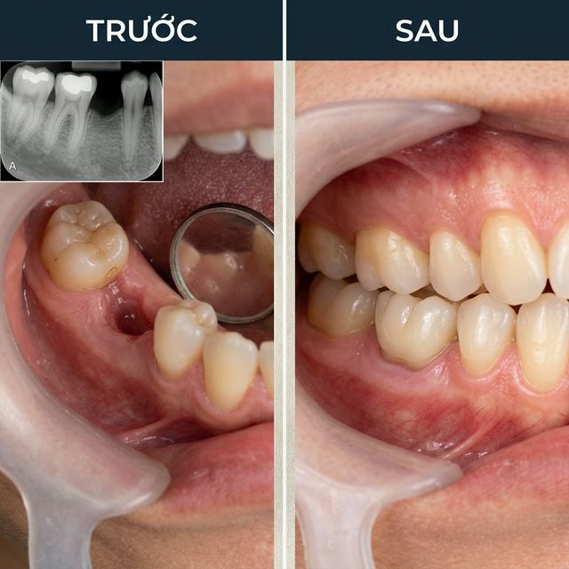 Implant Nobel – Mất 2 răng hàm – 5 tháng – Nha Khoa Limia