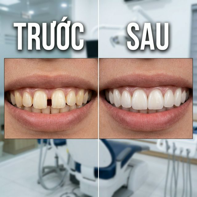 Veneer sứ siêu mỏng – Khe thưa + ố vàng – 3 ngày – Nha Khoa Limia